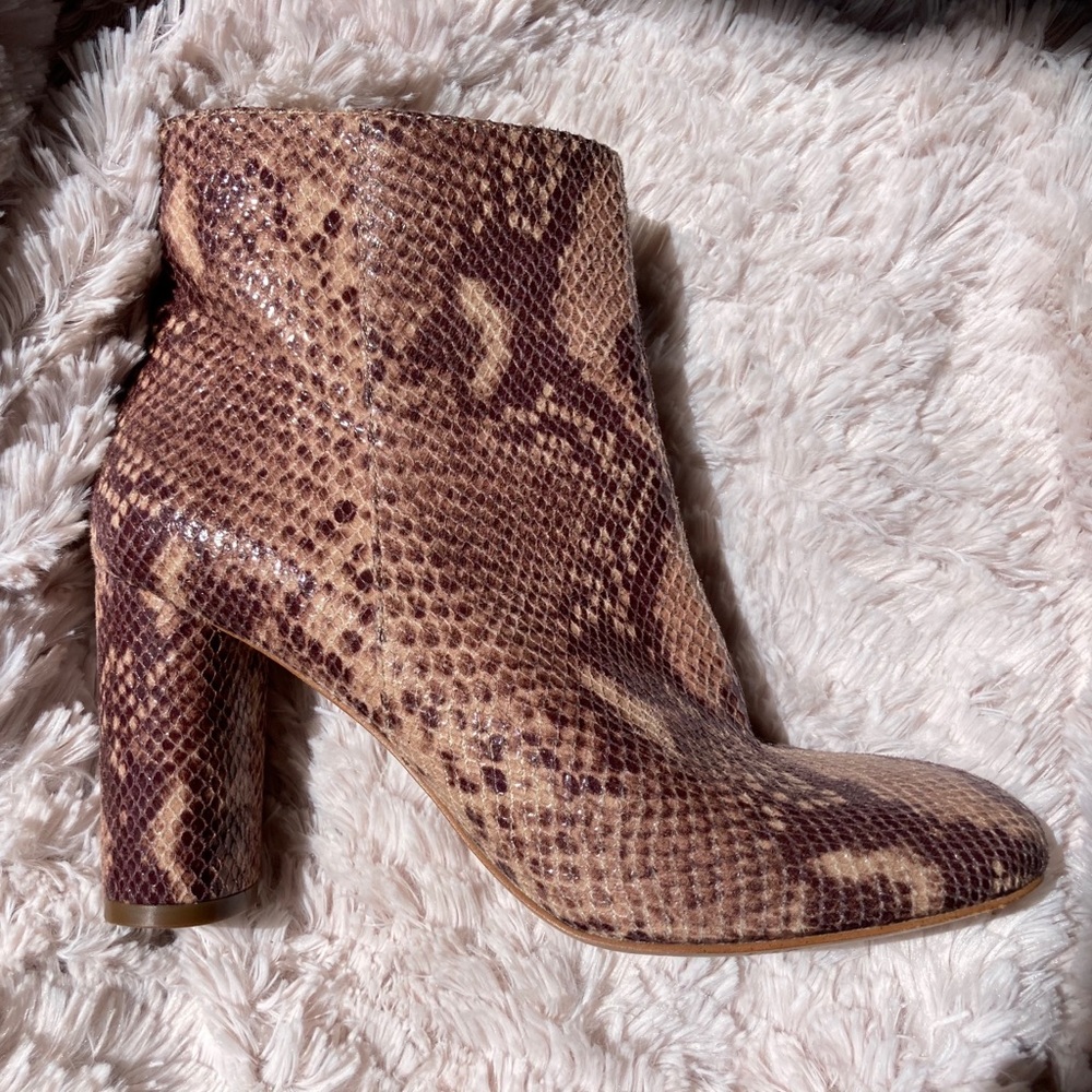 Snakeskin Booties